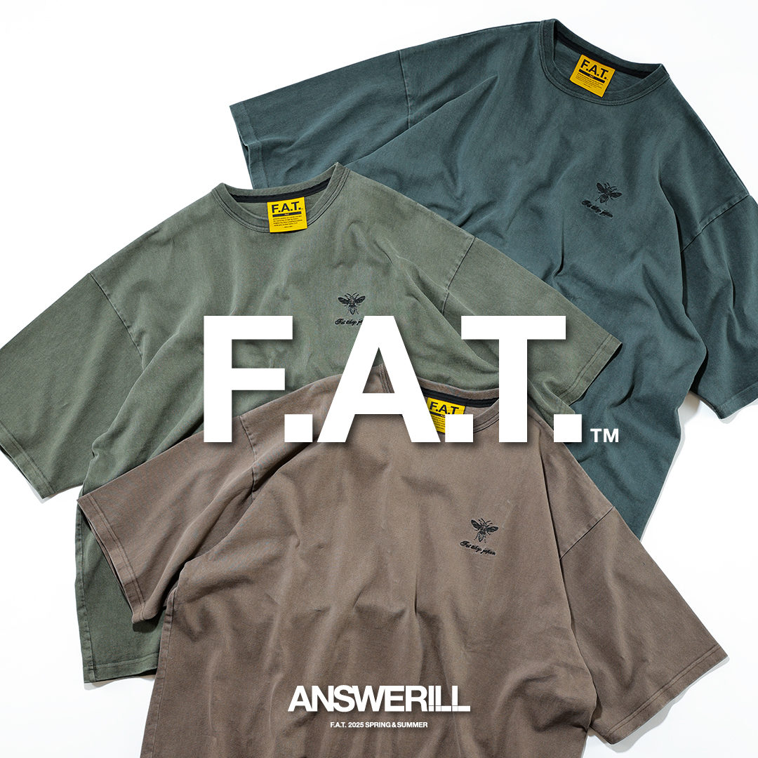 F.A.T. オーバーサイズTシャツ 半袖 Tシャツ FAT ANIMALS 接触冷感 総柄クジラマーク クルー